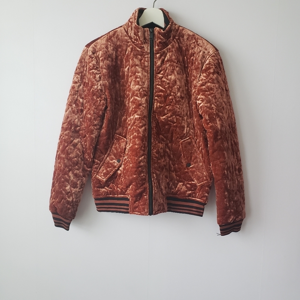 Bernardo‎ womens jacket size XS quilted velvet bomber
